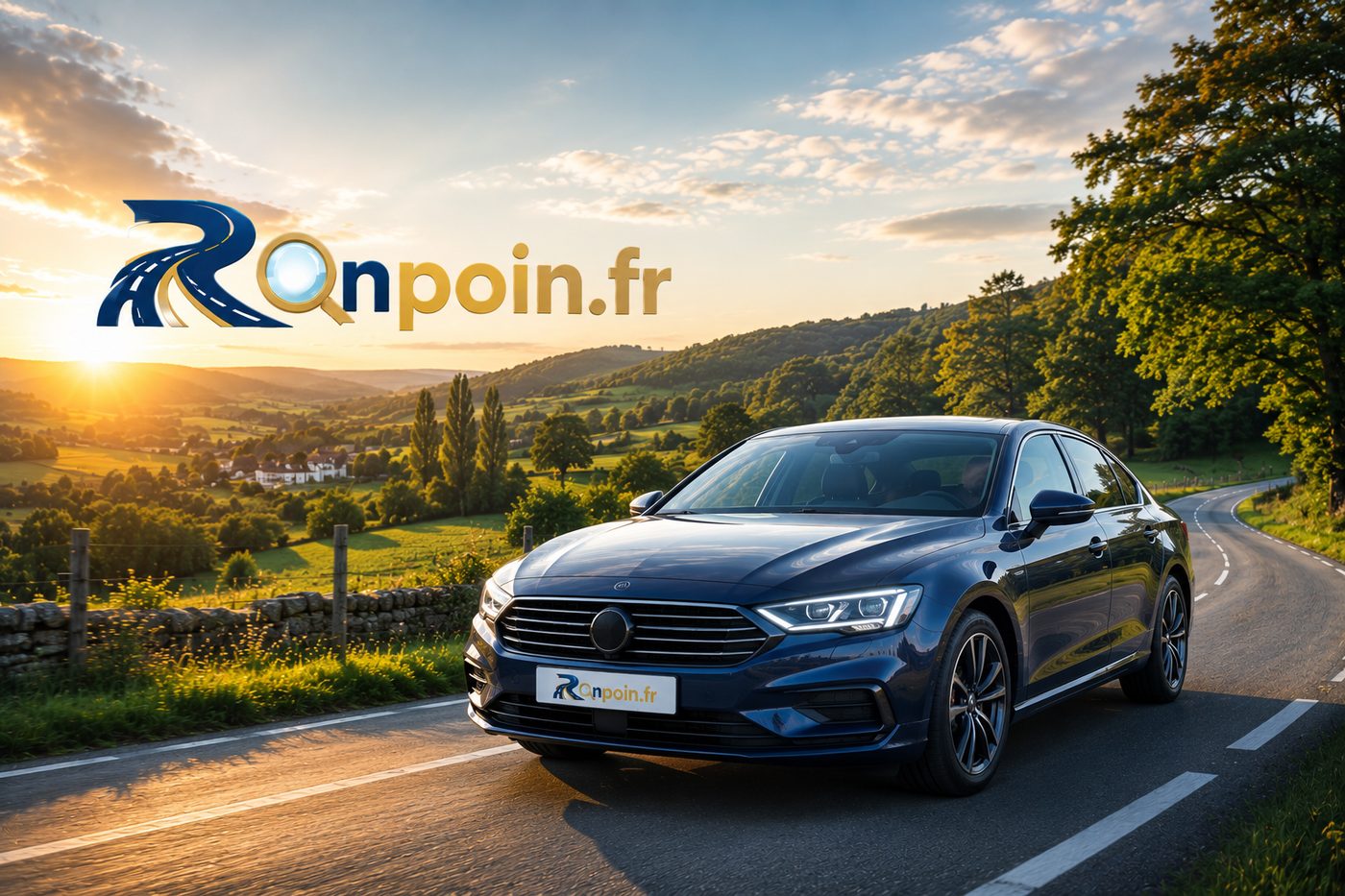 Berline premium sur route